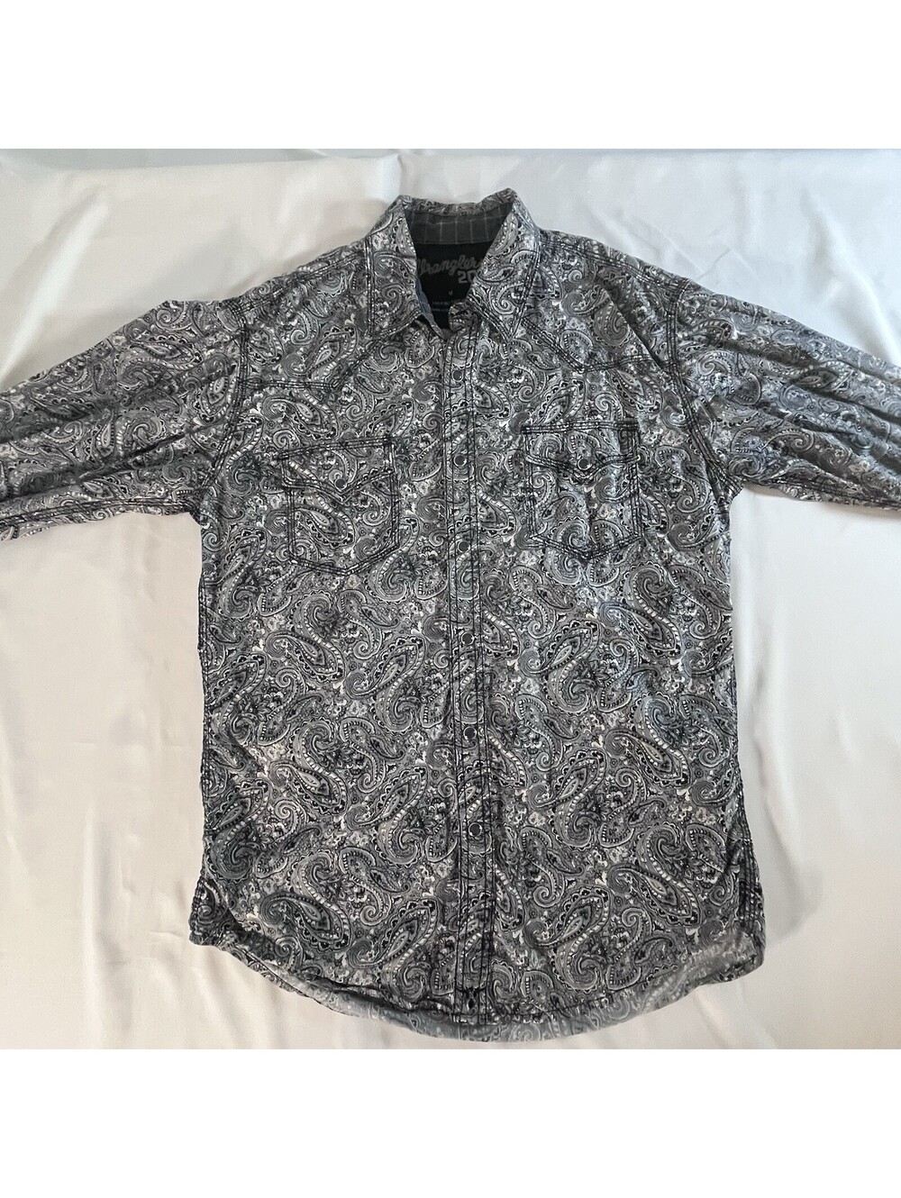 Wrangler 20X Paisley Long Sleeve Western Shirt Medium